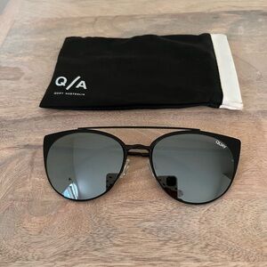 Quay Australia Tell Me Why Black Cat-Eye Sunglasses